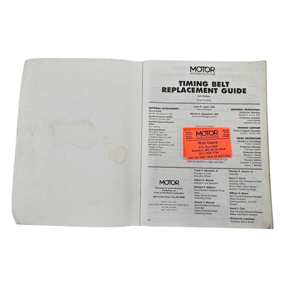 Motor Timing Belt Replacement Guide 1970-99 Domestic Imported Cars Light Trucks - Picture 5 of 14